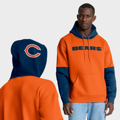 Chicago Bears Helmet Pullover Hoodie Orange - Fanatics