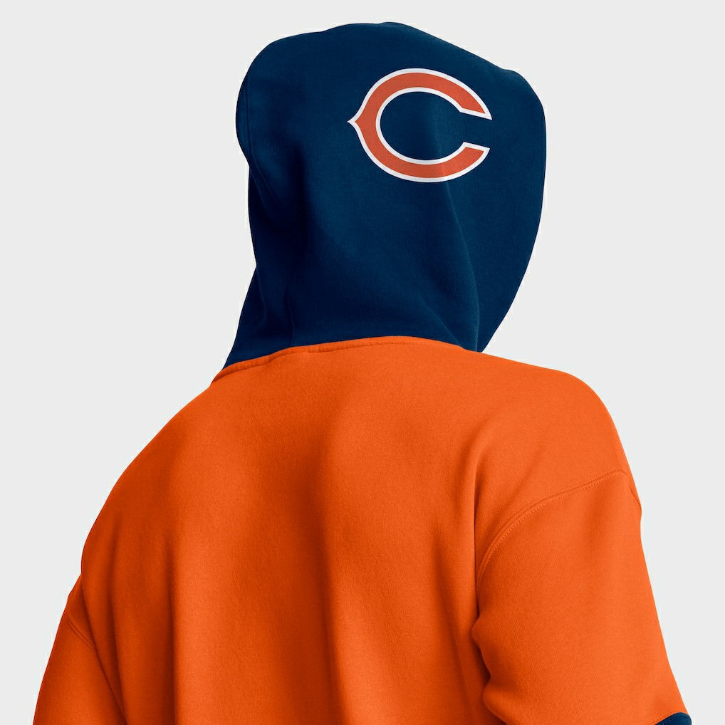 Chicago Bears Helmet Pullover Hoodie Orange - Fanatics