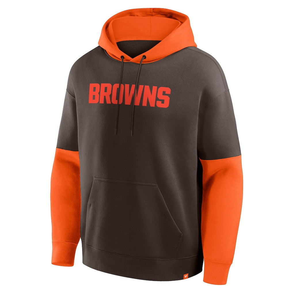 Cleveland Browns Helmet Pullover Hoodie Brown - Fanatics