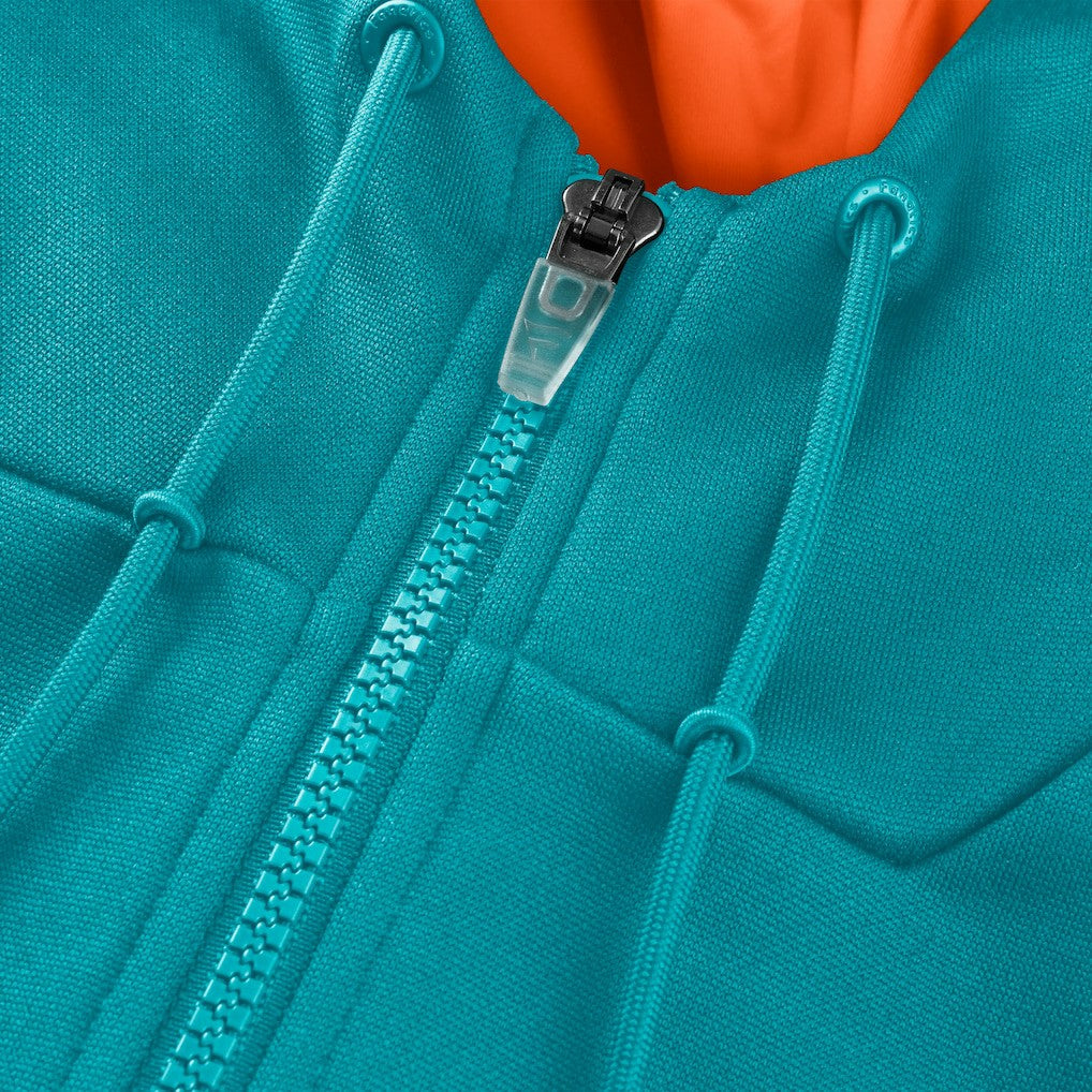 Miami Dolphins Checkdown Pass Full-Zip Hoodie Aqua - Fanatics