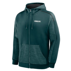 Philadelphia Eagles Checkdown Pass Full-Zip Hoodie Midnight Green - Fanatics