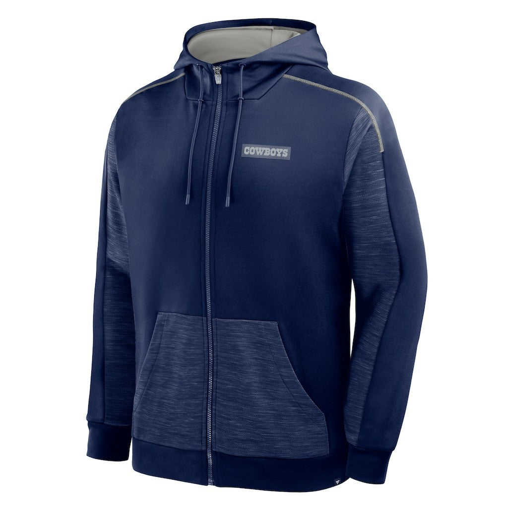 Dallas Cowboys Checkdown Pass Full-Zip Hoodie Navy - Fanatics