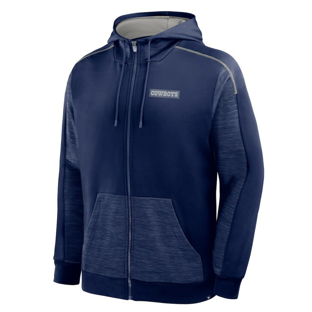 Dallas Cowboys Checkdown Pass Full-Zip Hoodie Navy - Fanatics