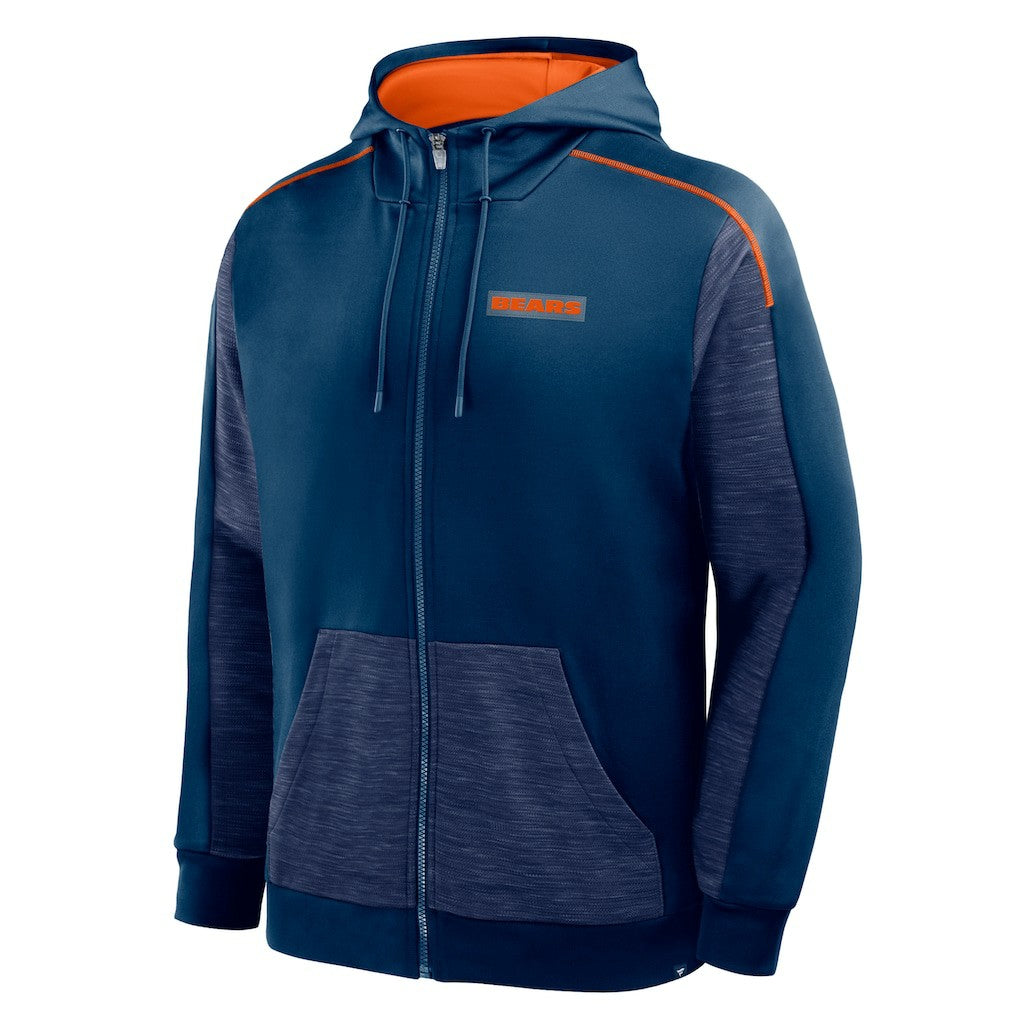 Chicago Bears Checkdown Pass Full-Zip Hoodie Navy - Fanatics
