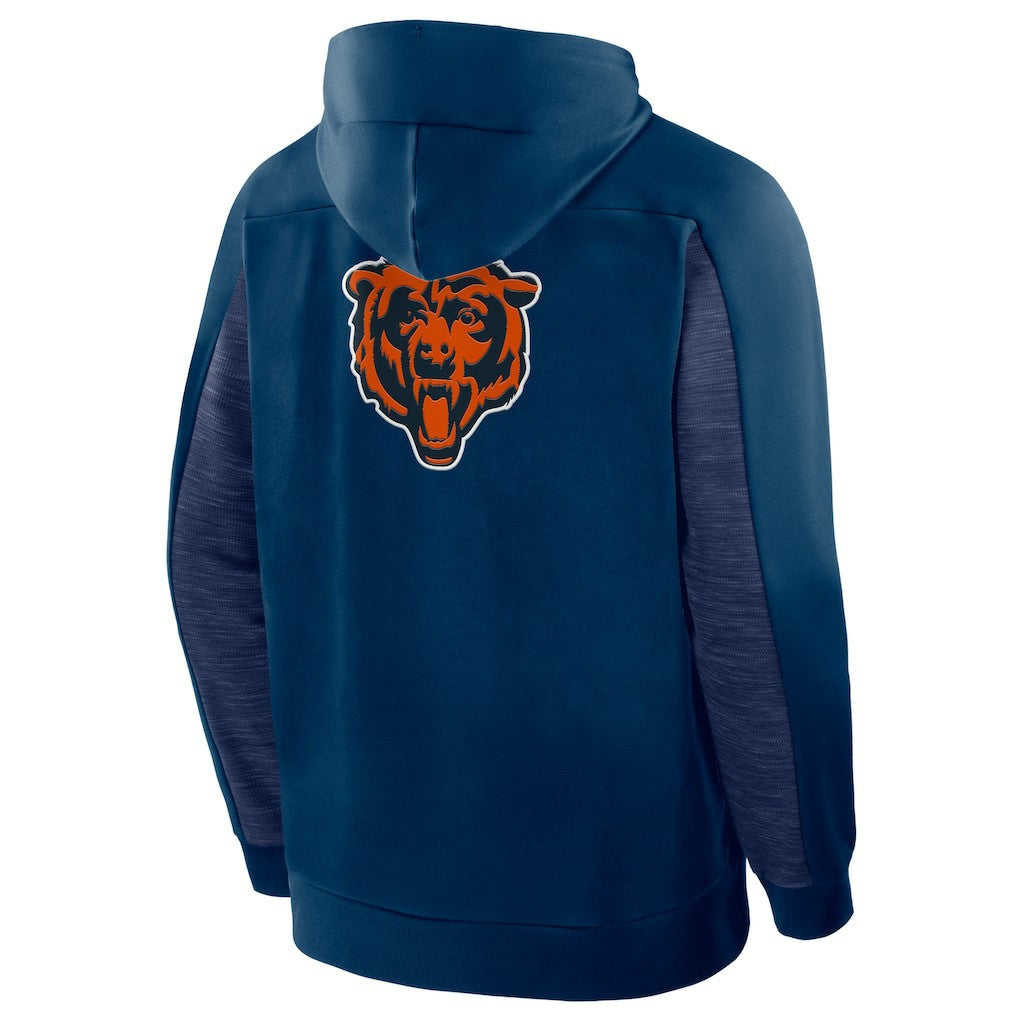 Chicago Bears Checkdown Pass Full-Zip Hoodie Navy - Fanatics