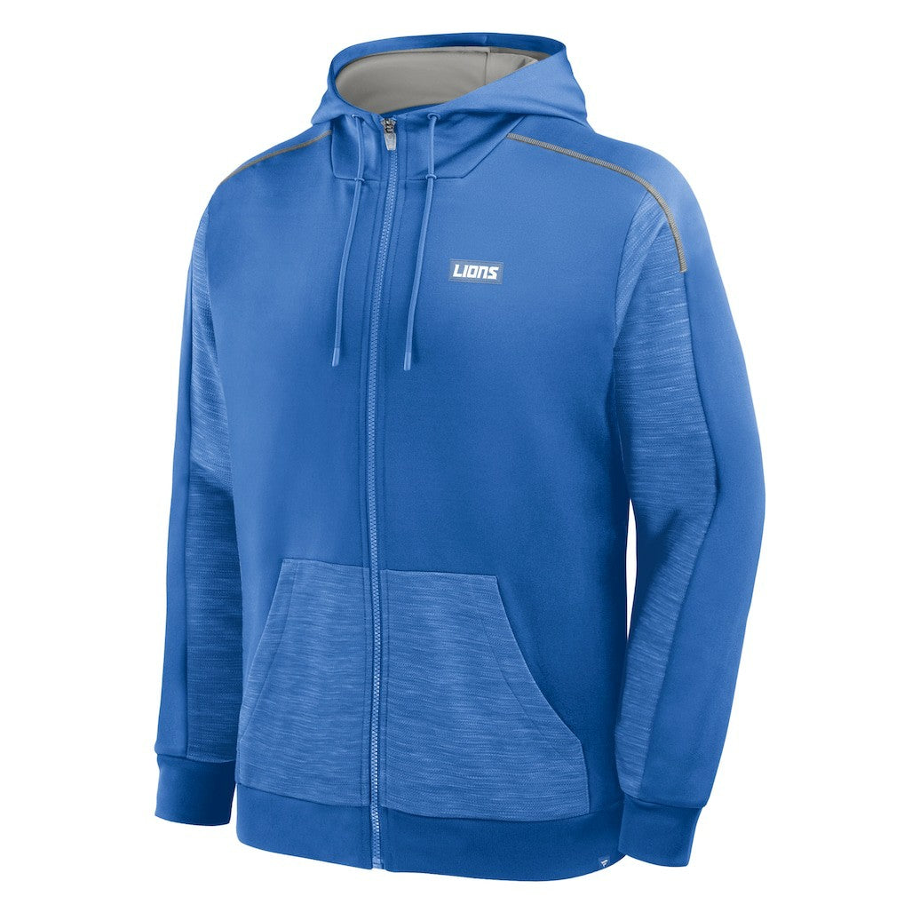 Detroit Lions Checkdown Pass Full-Zip Hoodie Blue - Fanatics