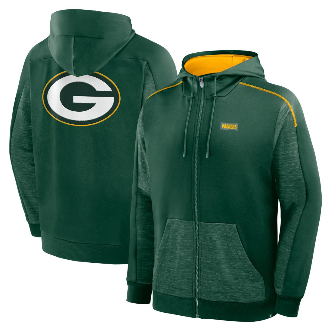 Green Bay Packers Checkdown Pass Full-Zip Hoodie Green - Fanatics