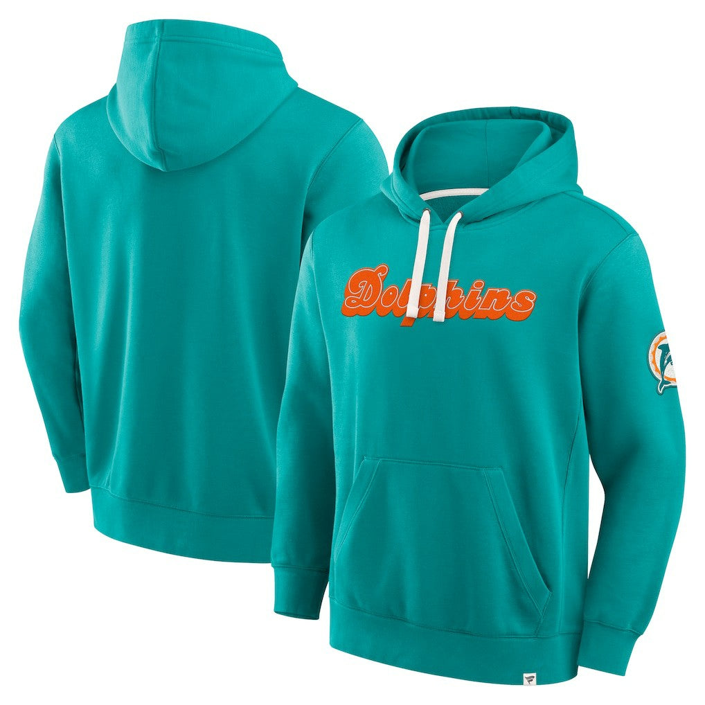Miami Dolphins New Horizons Heritage Pullover Hoodie Aqua - Fanatics