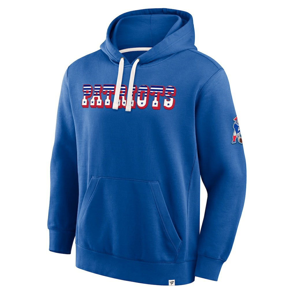 New England Patriots New Horizons Heritage Pullover Hoodie Royal - Fanatics