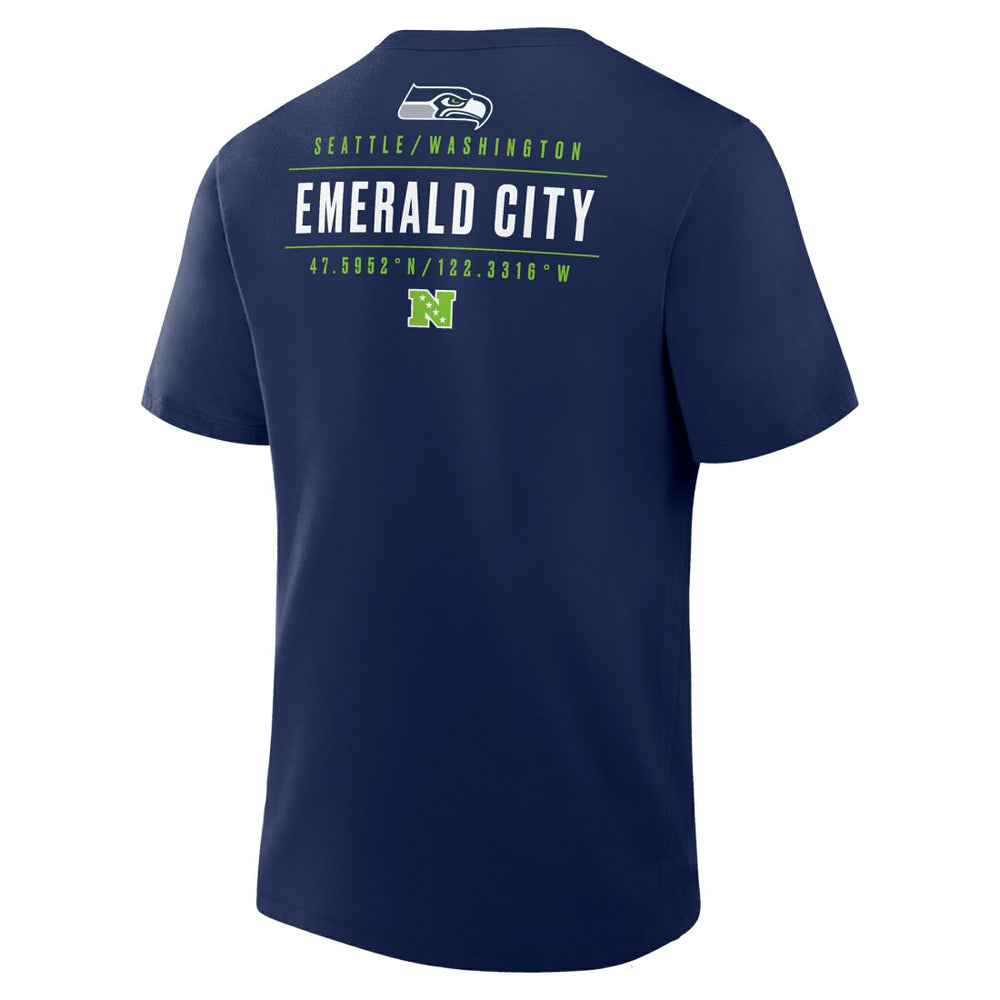 Seattle Seahawks Passing Pocket Legacy T-Shirt College Navy - Fanatics