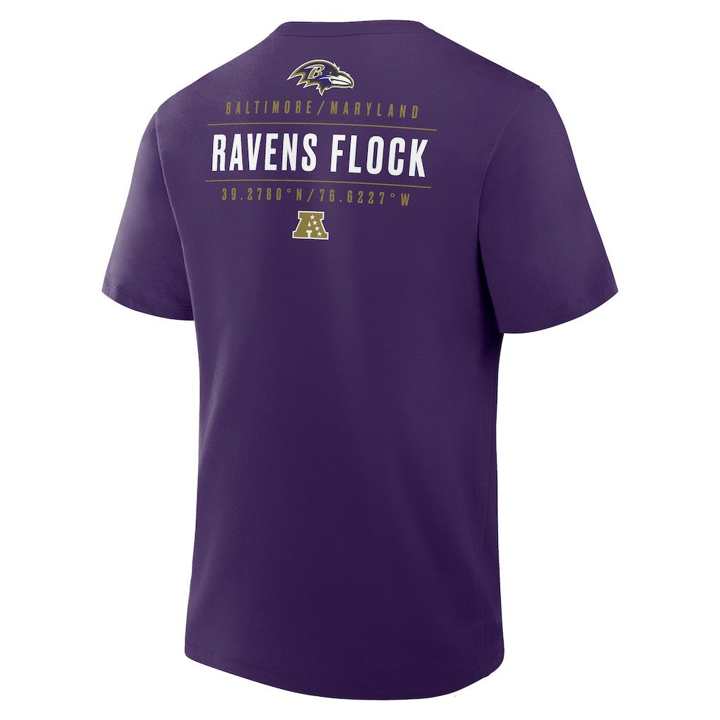 Baltimore Ravens Passing Pocket Legacy T-Shirt Purple - Fanatics