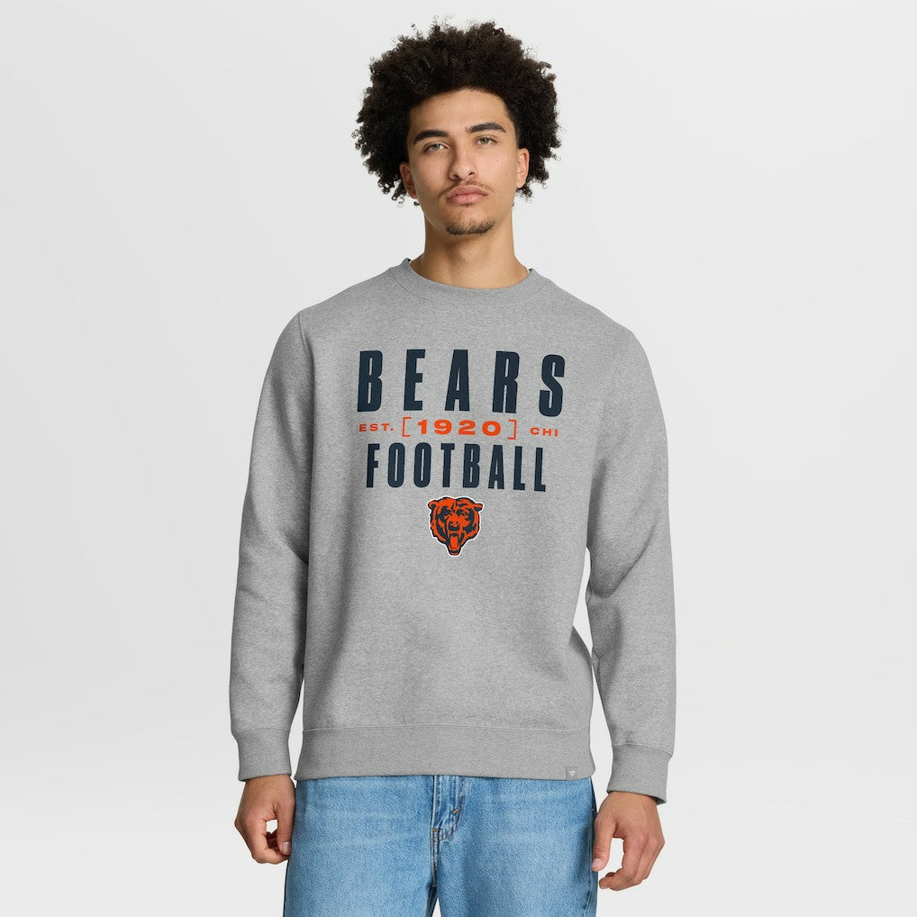 Chicago Bears Powerful Throw Legacy Pullover Sweatshirt Heather Gray - Fanatics