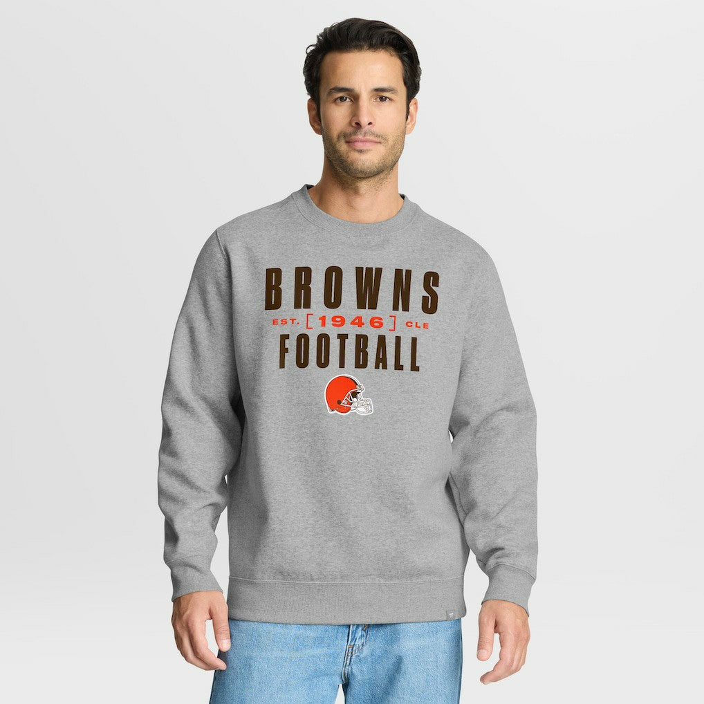 Cleveland Browns Powerful Throw Legacy Pullover Sweatshirt Heather Gray - Fanatics