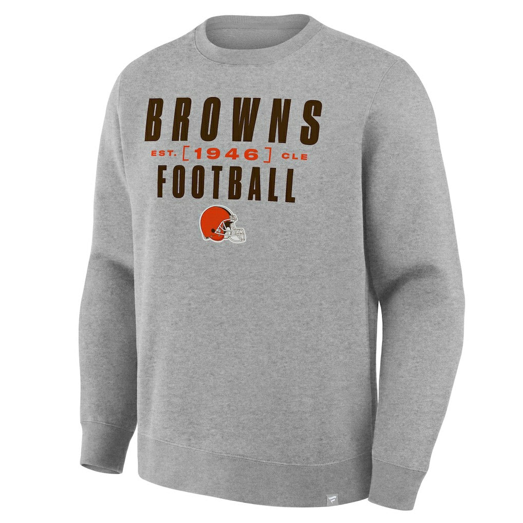Cleveland Browns Powerful Throw Legacy Pullover Sweatshirt Heather Gray - Fanatics