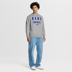 Los Angeles Rams Powerful Throw Legacy Pullover Sweatshirt Heather Gray - Fanatics