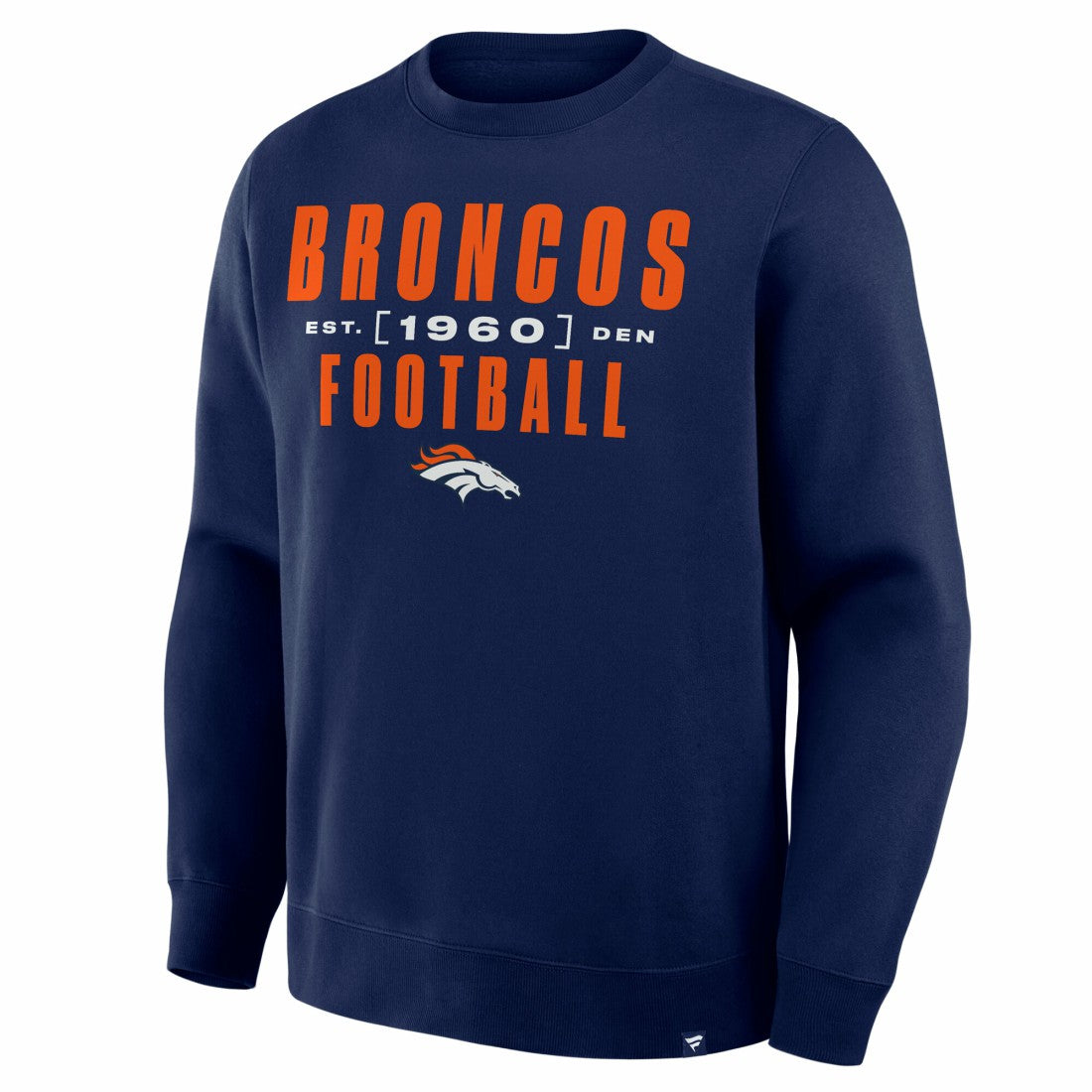Denver Broncos Powerful Throw Legacy Pullover Sweatshirt Navy - Fanatics