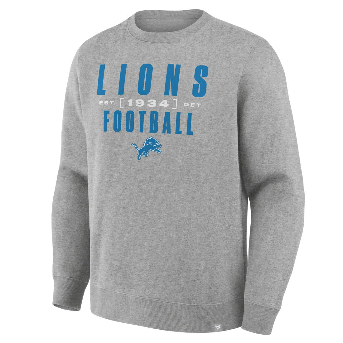 Detroit Lions Powerful Throw Legacy Pullover Sweatshirt Heather Gray - Fanatics