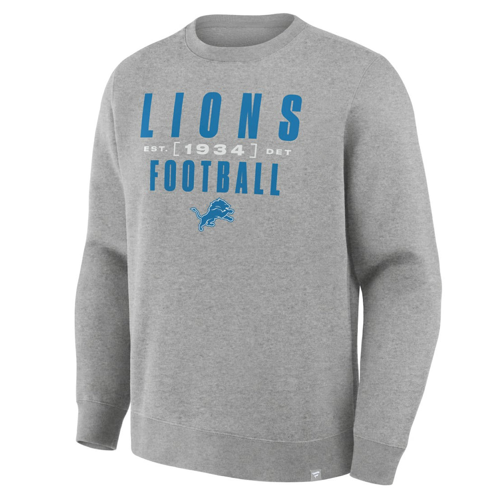 Detroit Lions Powerful Throw Legacy Pullover Sweatshirt Heather Gray - Fanatics