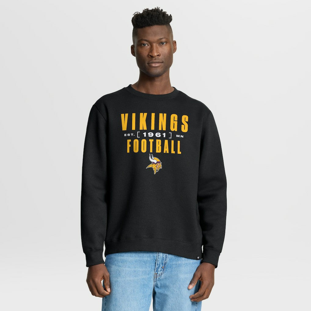 Minnesota Vikings Powerful Throw Legacy Pullover Sweatshirt Black - Fanatics