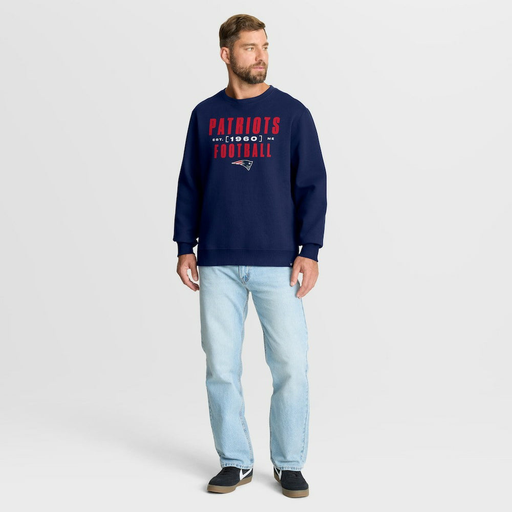 New England Patriots Powerful Throw Legacy Pullover Sweatshirt Navy - Fanatics