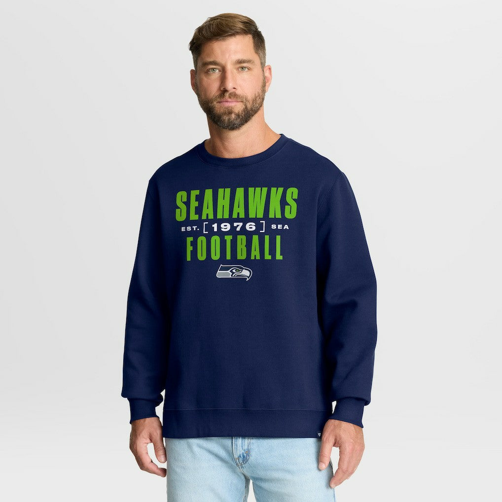 Seattle Seahawks Powerful Throw Legacy Pullover Sweatshirt College Navy - Fanatics