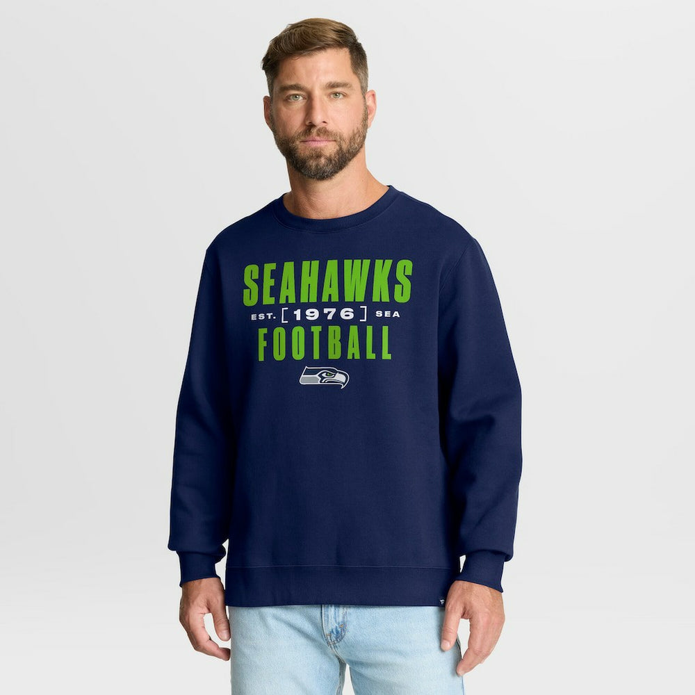 Seattle Seahawks Powerful Throw Legacy Pullover Sweatshirt College Navy - Fanatics