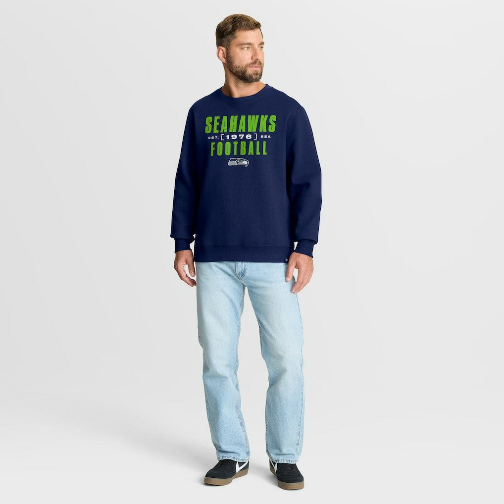 Seattle Seahawks Powerful Throw Legacy Pullover Sweatshirt College Navy - Fanatics