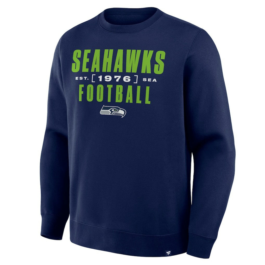 Seattle Seahawks Powerful Throw Legacy Pullover Sweatshirt College Navy - Fanatics