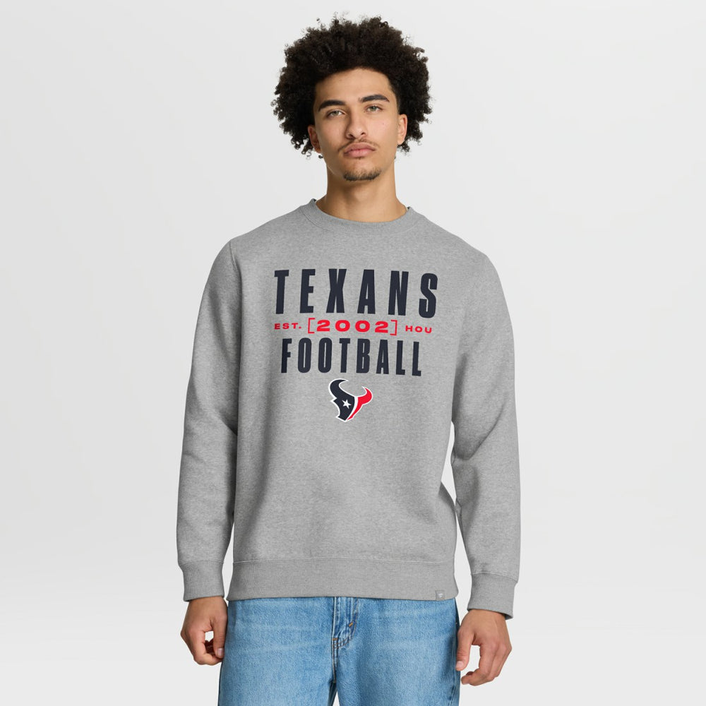Houston Texans Powerful Throw Legacy Pullover Sweatshirt Heather Gray - Fanatics
