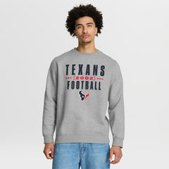Houston Texans Powerful Throw Legacy Pullover Sweatshirt Heather Gray - Fanatics