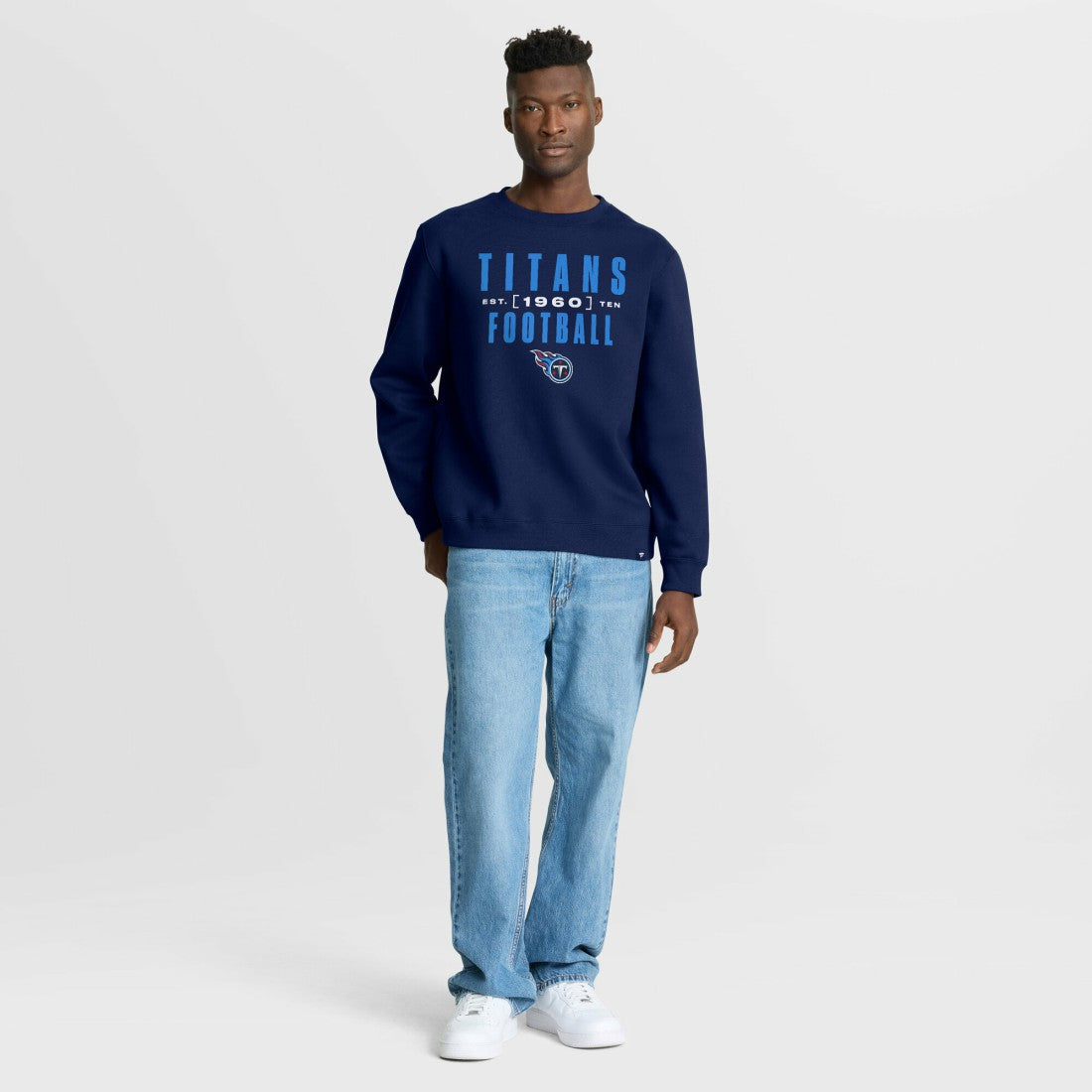 Tennessee Titans Powerful Throw Legacy Pullover Sweatshirt Navy - Fanatics