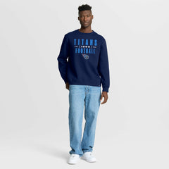 Tennessee Titans Powerful Throw Legacy Pullover Sweatshirt Navy - Fanatics