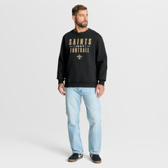 New Orleans Saints Powerful Throw Legacy Pullover Sweatshirt Black - Fanatics