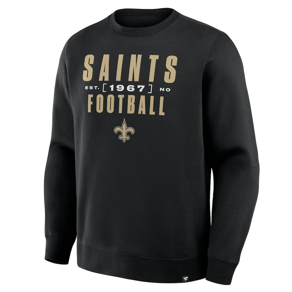 New Orleans Saints Powerful Throw Legacy Pullover Sweatshirt Black - Fanatics