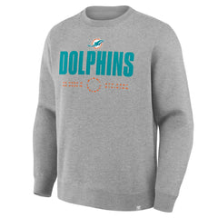 Miami Dolphins Direct Handoff Legacy Pullover Sweatshirt Heather Gray - Fanatics