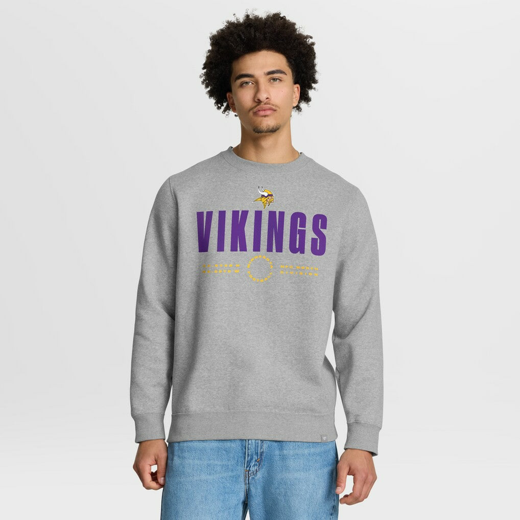 Minnesota Vikings Direct Handoff Legacy Pullover Sweatshirt Heather Gray - Fanatics