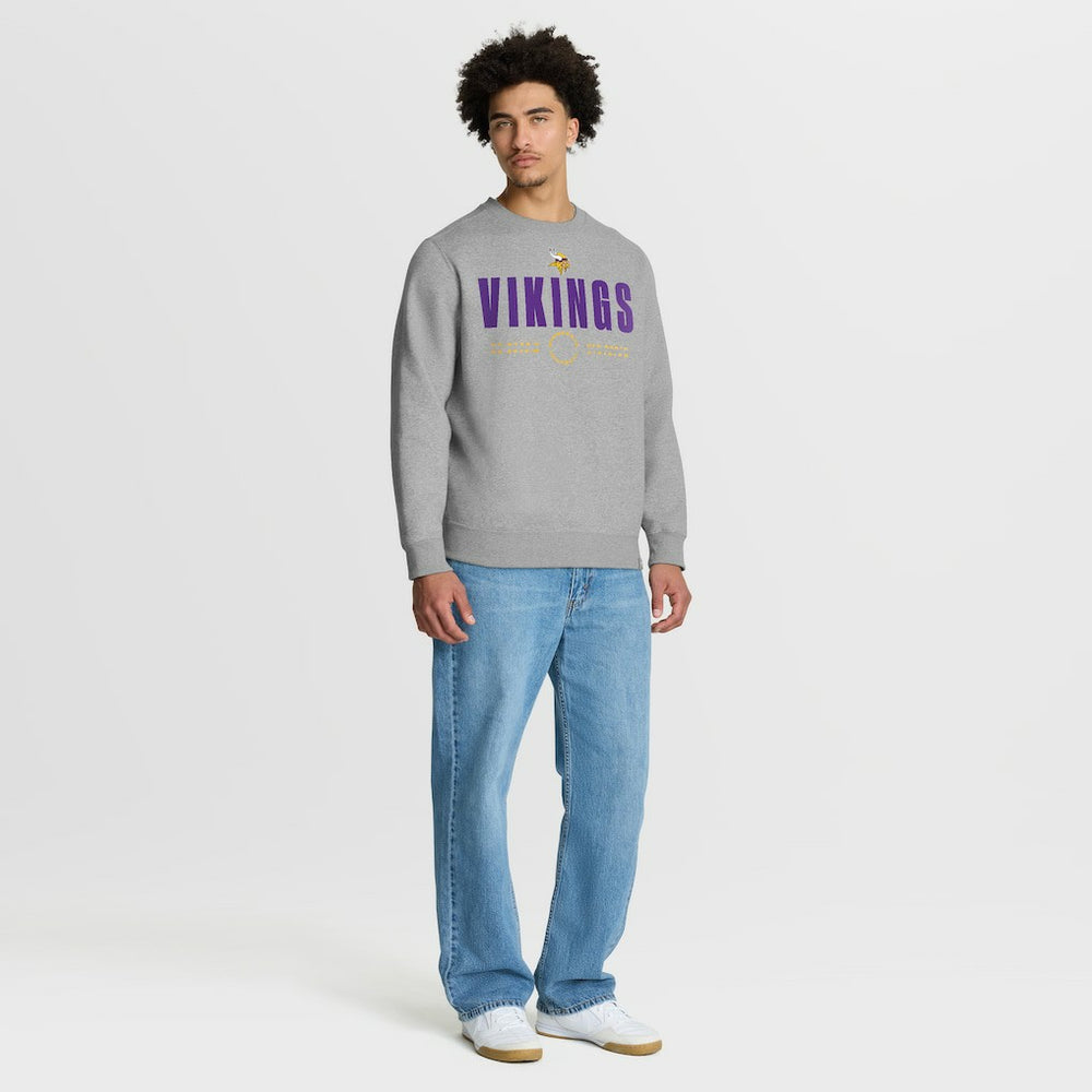 Minnesota Vikings Direct Handoff Legacy Pullover Sweatshirt Heather Gray - Fanatics