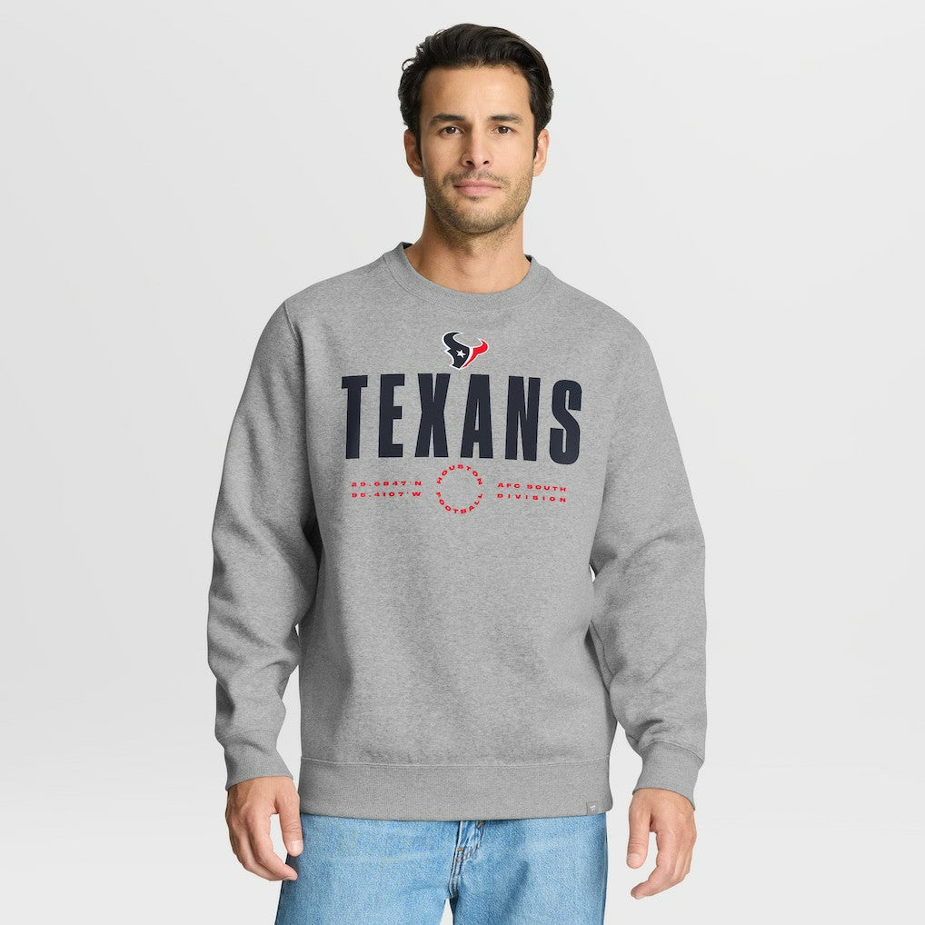 Houston Texans Direct Handoff Legacy Pullover Sweatshirt Heather Gray - Fanatics