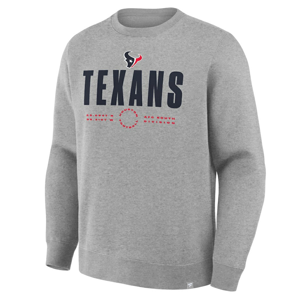 Houston Texans Direct Handoff Legacy Pullover Sweatshirt Heather Gray - Fanatics