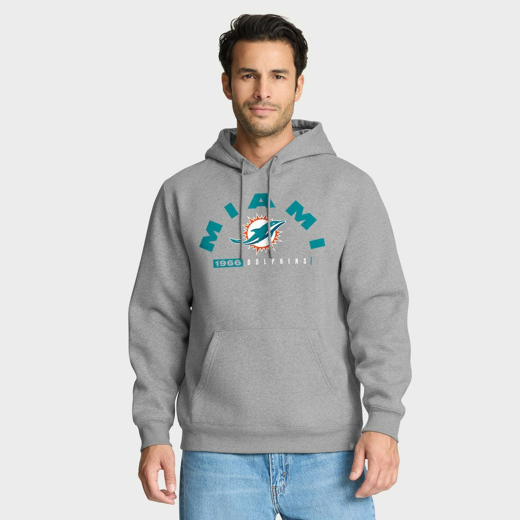 Miami Dolphins Delay of Game Legacy Pullover Hoodie Heather Gray - Fanatics