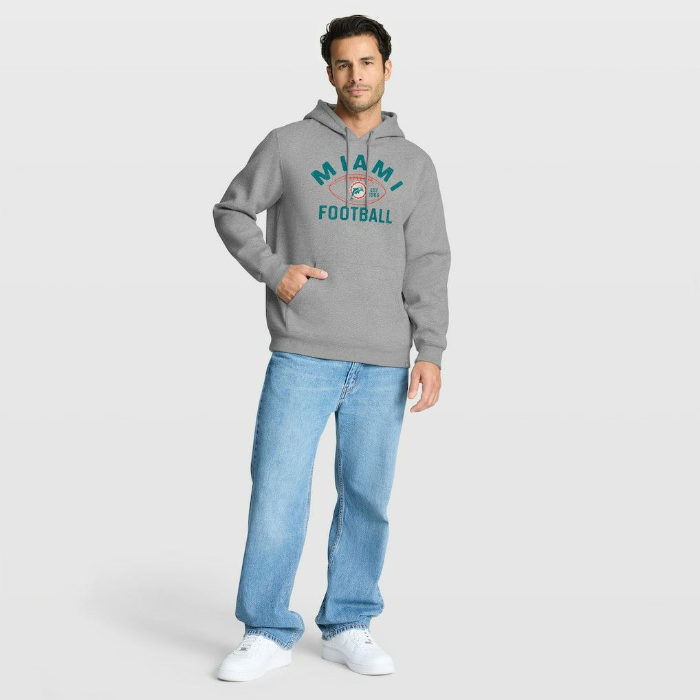 Miami Dolphins Fumblerooski Legacy Pullover Hoodie Heather Gray - Fanatics