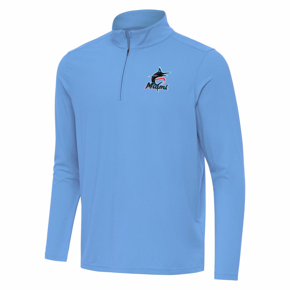 Miami Marlins Antigua Intent Quarter-Zip Top Clearance
