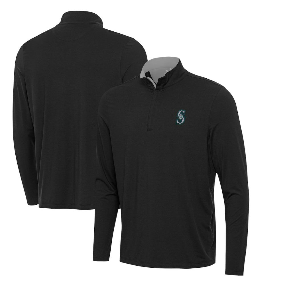 Seattle Mariners Antigua Content Quarter-Zip Top Lifestyle