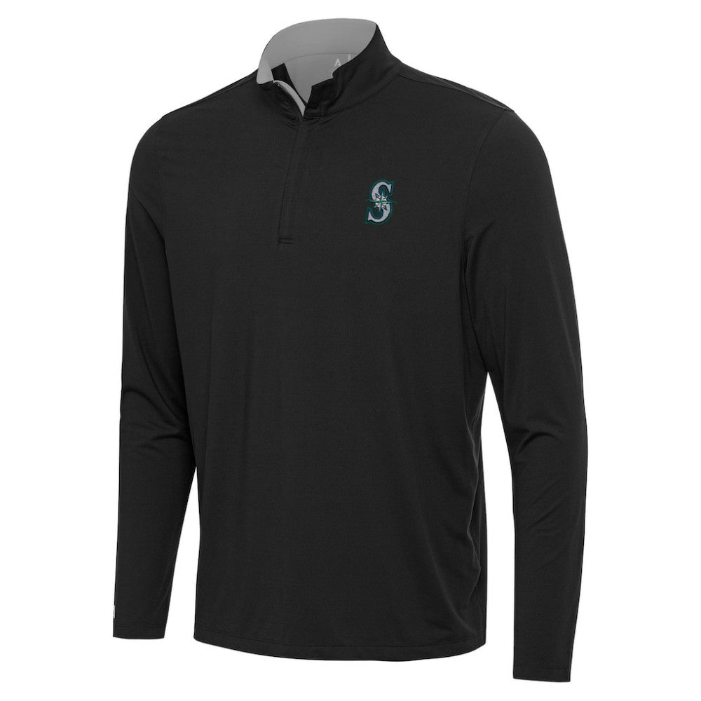 Seattle Mariners Antigua Content Quarter-Zip Top Lifestyle