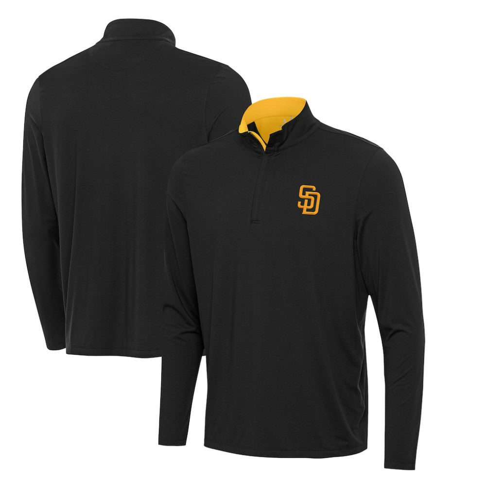 San Diego Padres Antigua Content Quarter-Zip Top Clearance