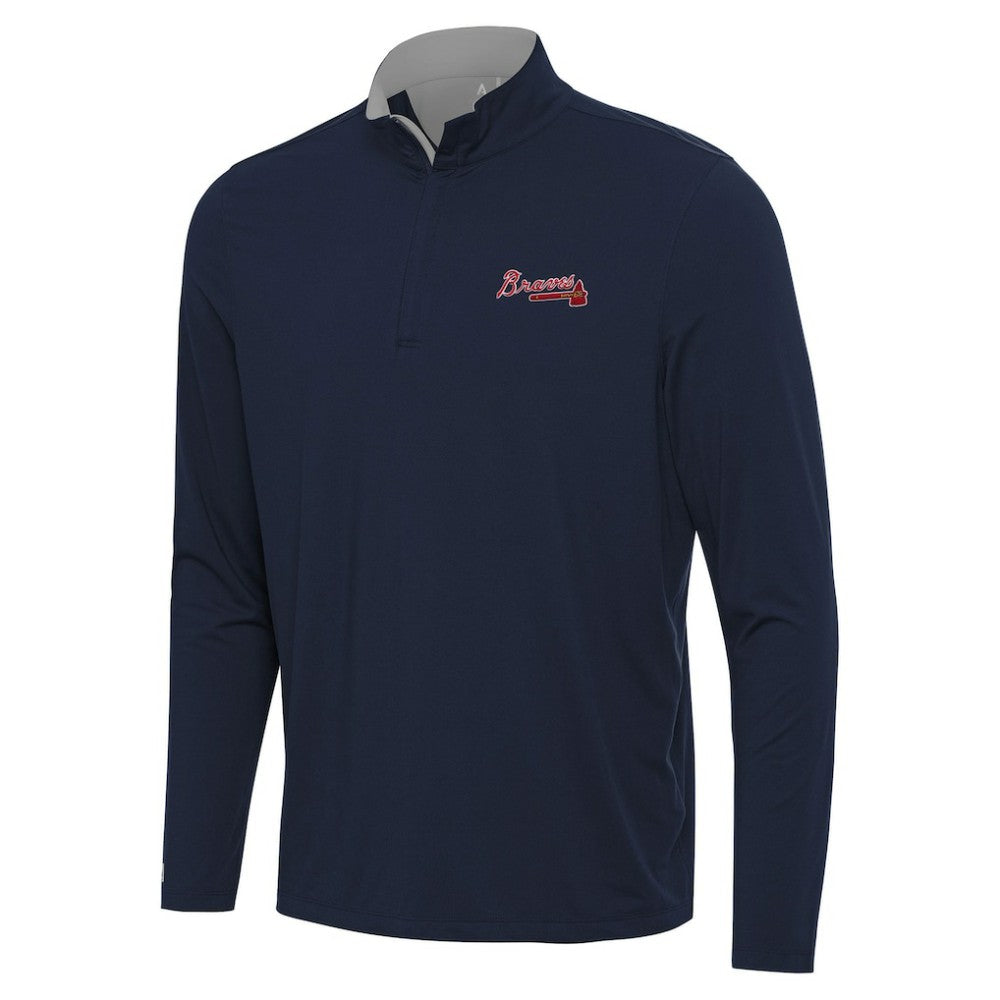 Atlanta Braves Antigua Content Quarter-Zip Top Online