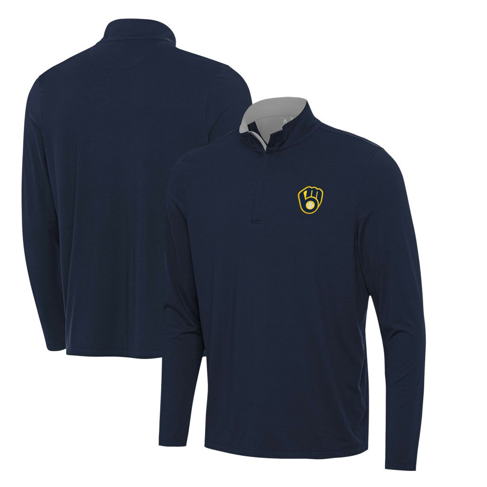Milwaukee Brewers Antigua Content Quarter-Zip Top Sale