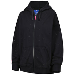 NBA - Los Angeles Lakers Terez Women's Oversized Allover Gemstone Full-Zip Hoodie - Black