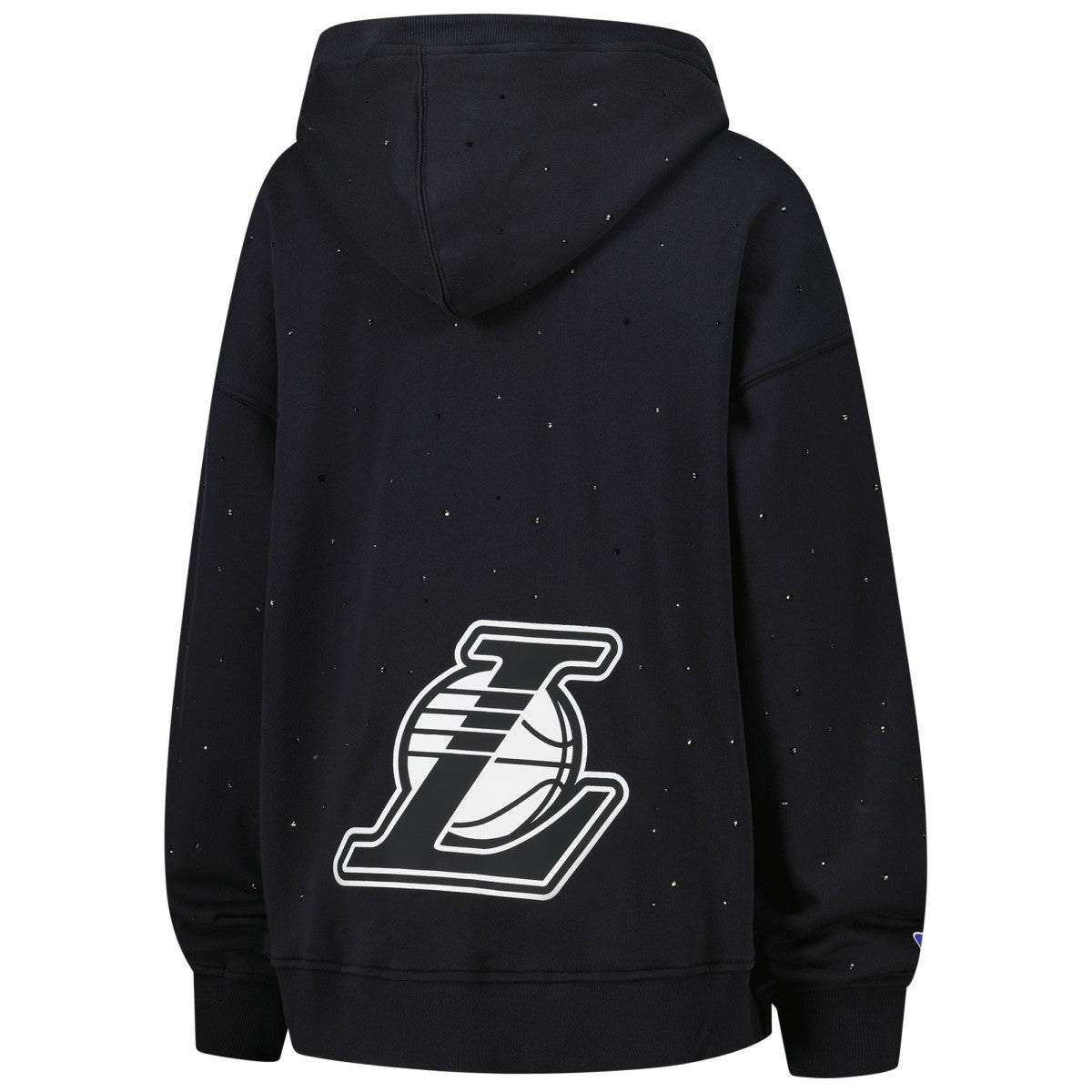 NBA - Los Angeles Lakers Terez Women's Oversized Allover Gemstone Full-Zip Hoodie - Black
