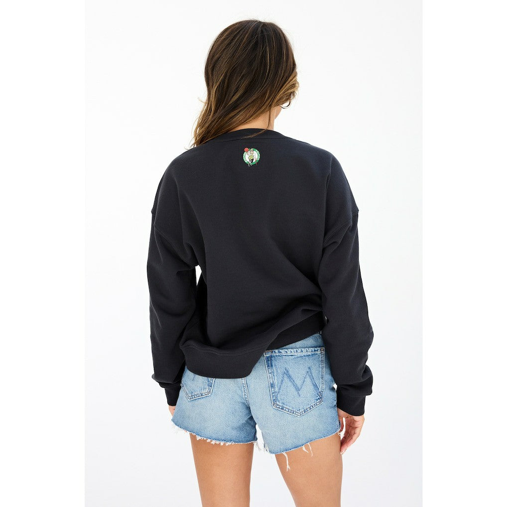 NBA - Boston Celtics Terez Women's Gemstone Logo Pullover Sweatshirt - Black